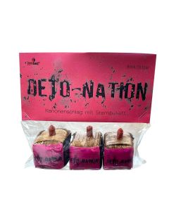 Deto-Nation 3er Pack kubische Kanonenschläge Pink Glitter
